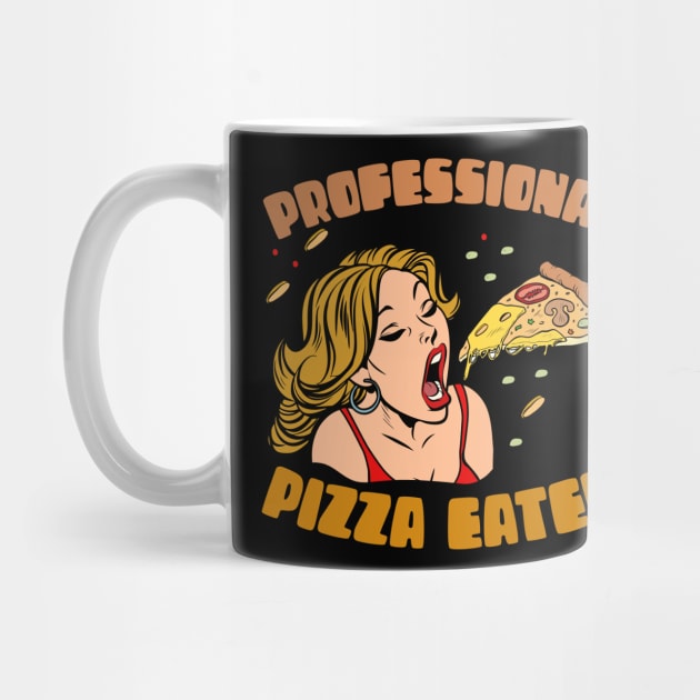 Professional Pizza Eater Pop Art by BadDesignCo